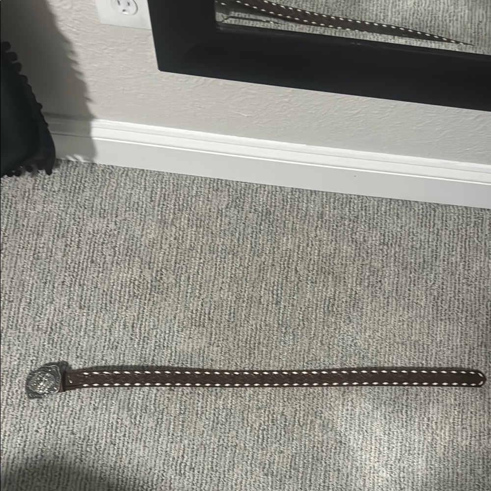 Nocona belt company western belt w/ rodeo buckle